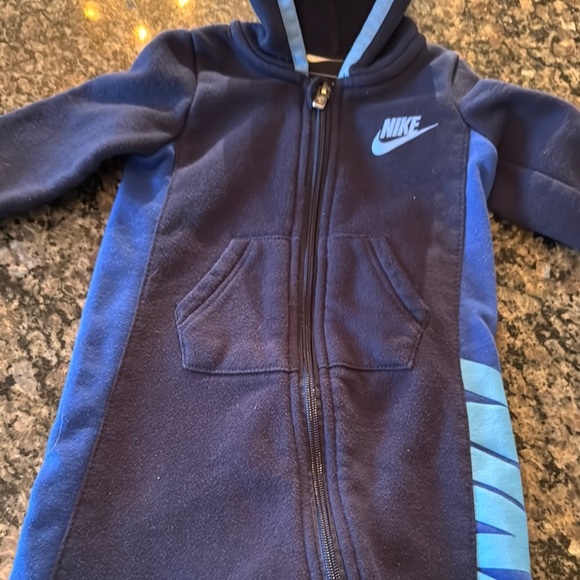 Nike Blue One Piece with Hood and Zipper 6M - Picture 4 of 7